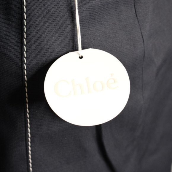 NWT Chloe Navy Blue Contrast Stitch Mini Skirt Sz 10 - Picture 5 of 7